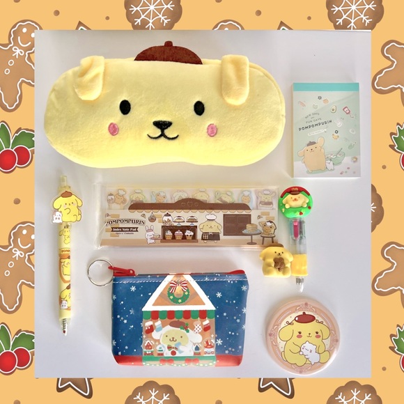Sanrio Accessories - 💛Pompompurin Adorable Christmas Stocking Stuffer 8-Piece Mini Bundle